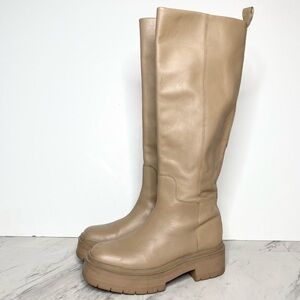 Sam Edelman Larina Chunky Tan Leather Tall Boot 6M